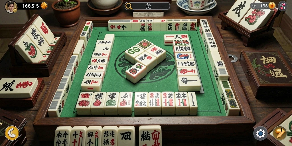 Tampilan gameplay menarik dari ALISANRP dengan grafis Mahjong yang menawan.