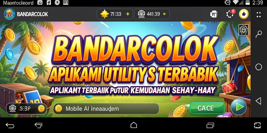 Tampilan antarmuka pengguna <strong>BANDARCOLOK</strong> yang sederhana dan menarik.