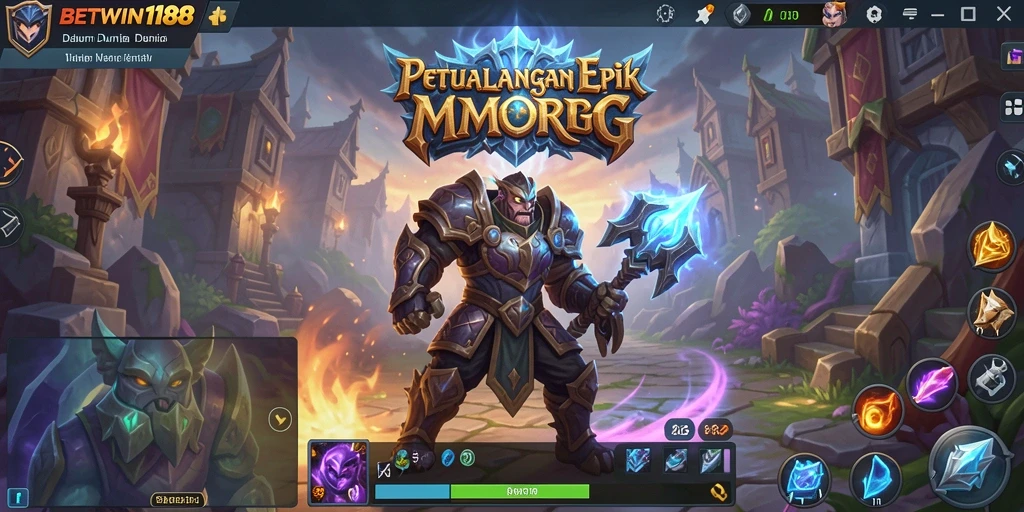Gameplay BETWIN188 yang menampilkan pertarungan epik dan petualangan seru.