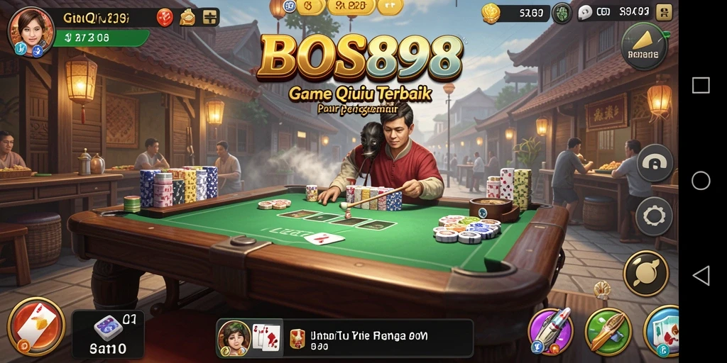 Tampilan gameplay seru dalam game QiuQiu BOS898.