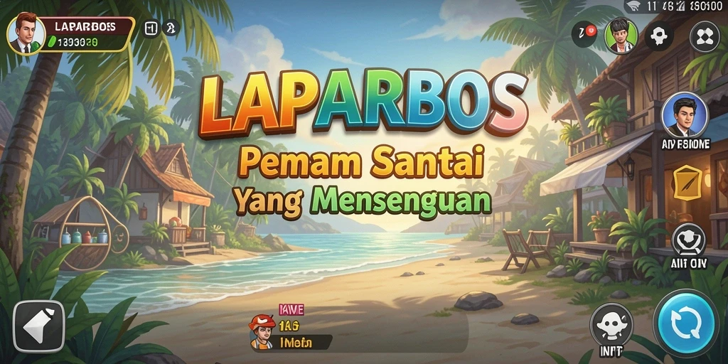 Tangkapan layar LAPARBOS menampilkan gameplay yang seru dan penuh warna.