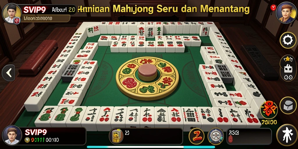 Screenshot dari gameplay SVIP9 yang menampilkan papan Mahjong.
